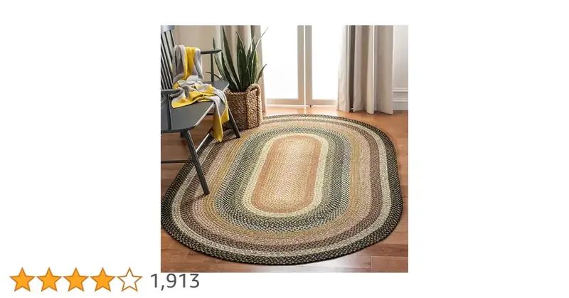 Safavieh Braided Collection Multi Handmade Rug