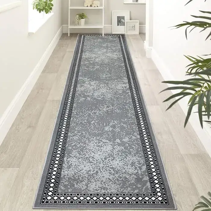 ORFA HOME Custom-length Anthracite Grey Rubber Rug