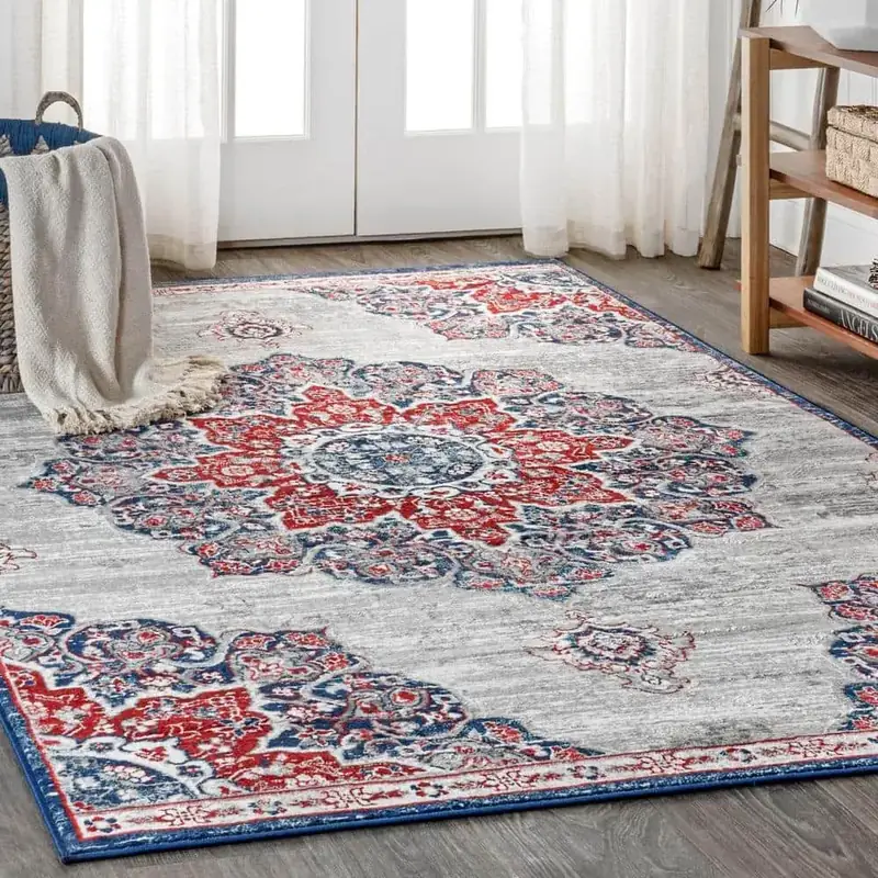 Jonathan Y Red Navy 5X Cirali Rug