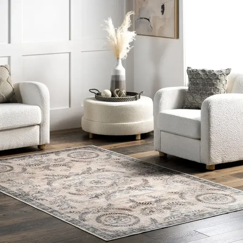 Nuloom Backing Profile Brielle Grey Rug — view 3
