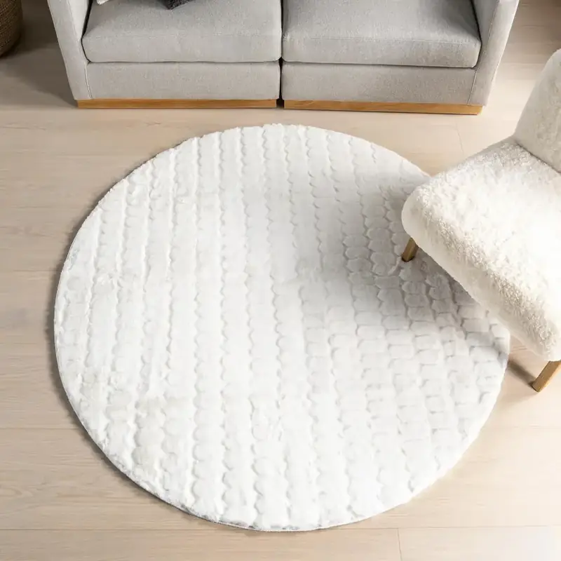 Nuloom Cozy Superiorwash White Shag Rug — view 3