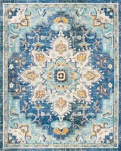Ruggable Vintage Kamran Blue Quartz Rug — view 3