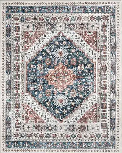 Ruggable Vintage Kamran Blue Quartz Rug — view 4