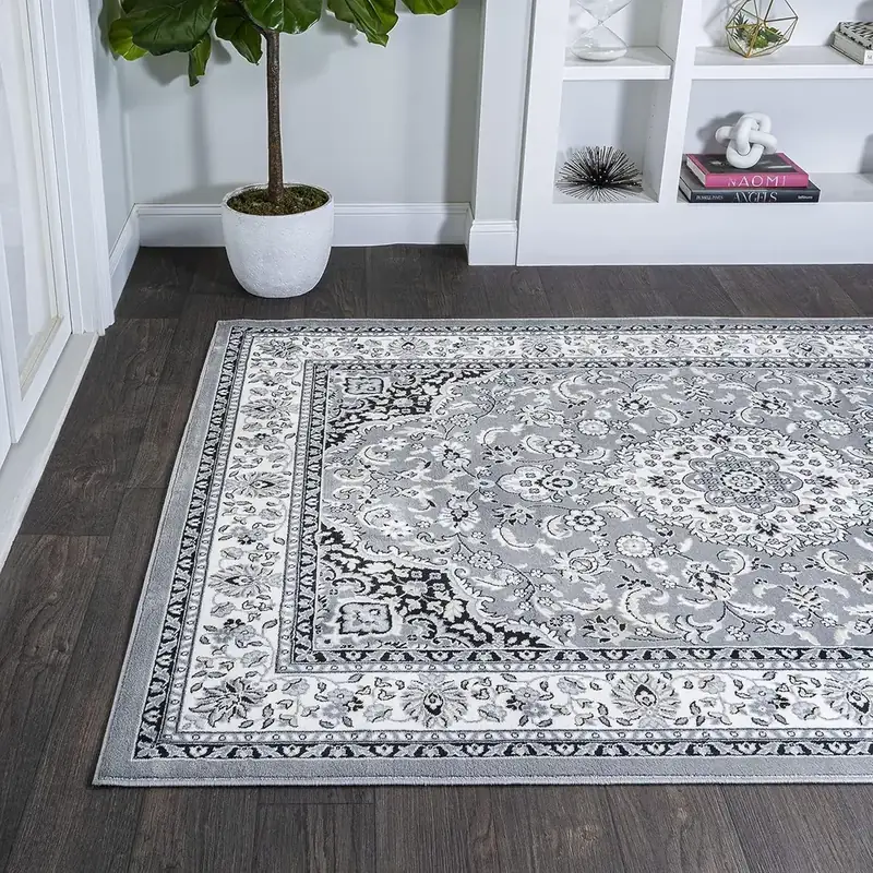 Jonathan Y 3X5 Ivory Dark Gray Rug