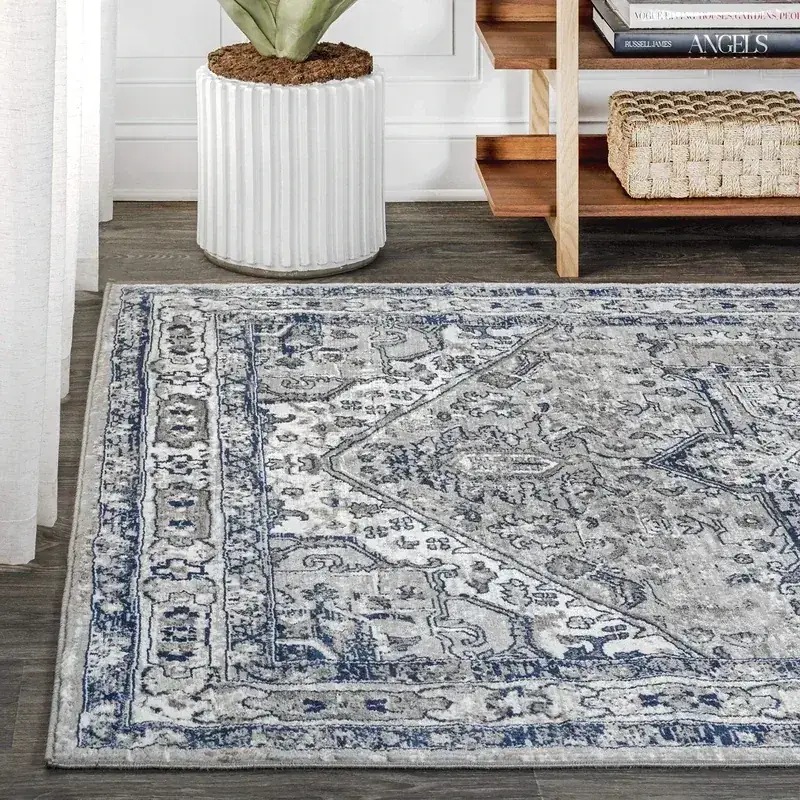 Jonathan Y Navy Gray 9X Rand Rug — view 2
