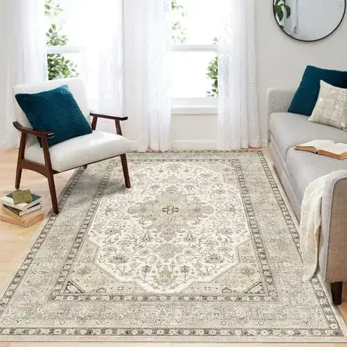 Hiloruug Oriental Farmhouse Ivory Multi Rug