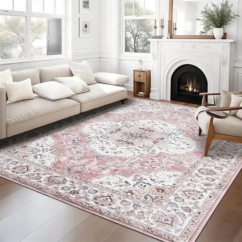 Brichoee Vintage Light Pink Persian Rug — view 2