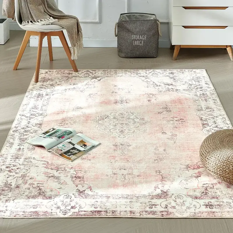 Brichoee Vintage Light Pink Persian Rug — view 4