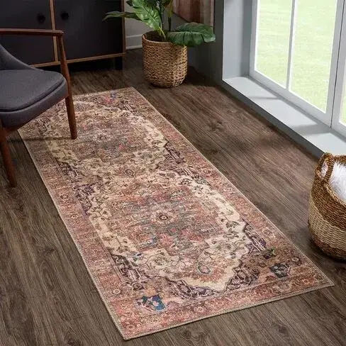 Bloom Rugs Medallion Red Teal Yellow Rug