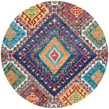 Bloom Rugs Medallion Red Teal Yellow Rug — view 3