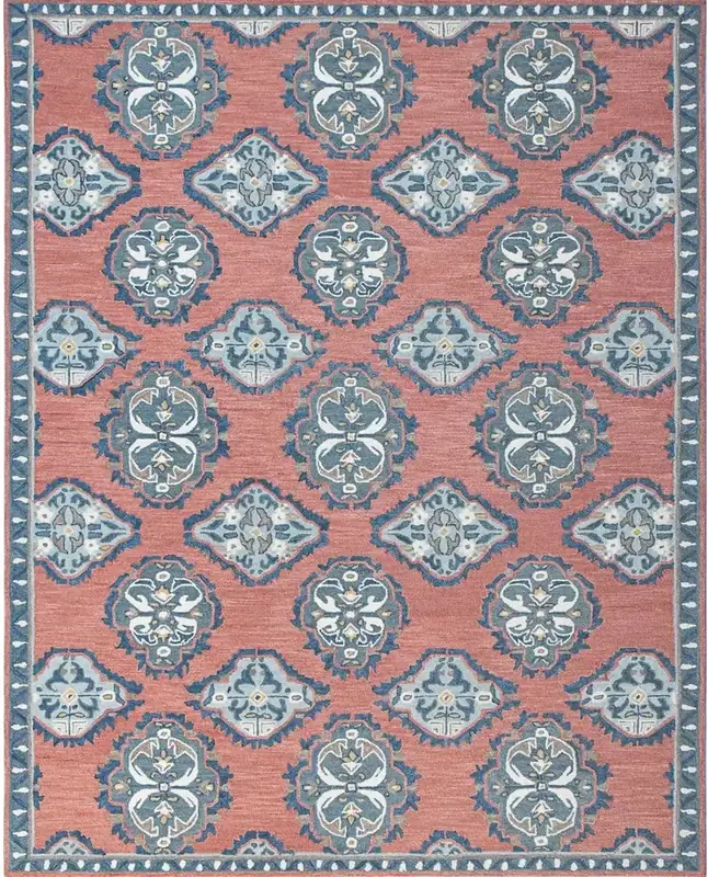 Bloom Rugs Medallion Red Teal Yellow Rug — view 4