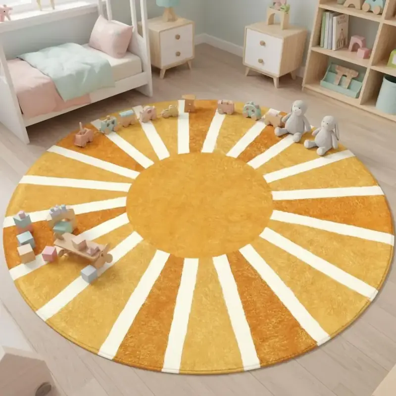 Staruia Round Boho Sunshine Playroom Rug — view 3
