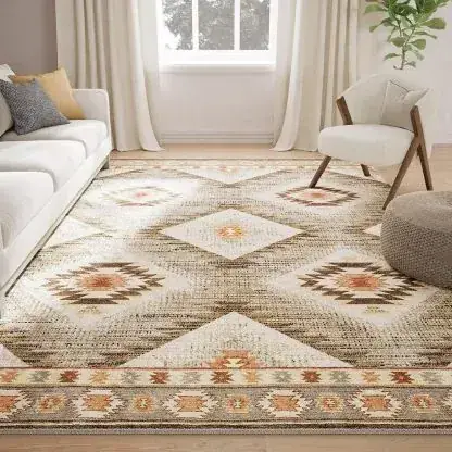 Bestsweetie Print Pattern Western Tribal Rug