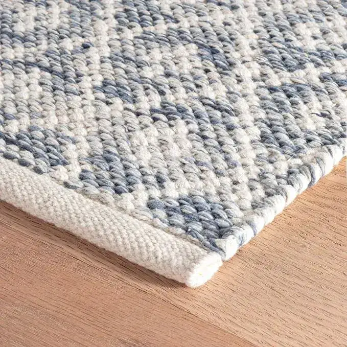 Dash & Albert Melange Diamond Blue Diamond Rug — view 3
