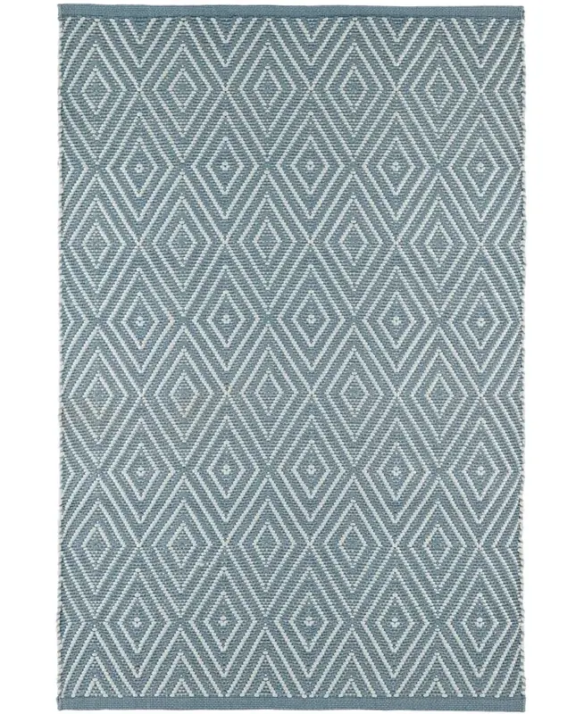 Dash & Albert Melange Diamond Blue Diamond Rug — view 4