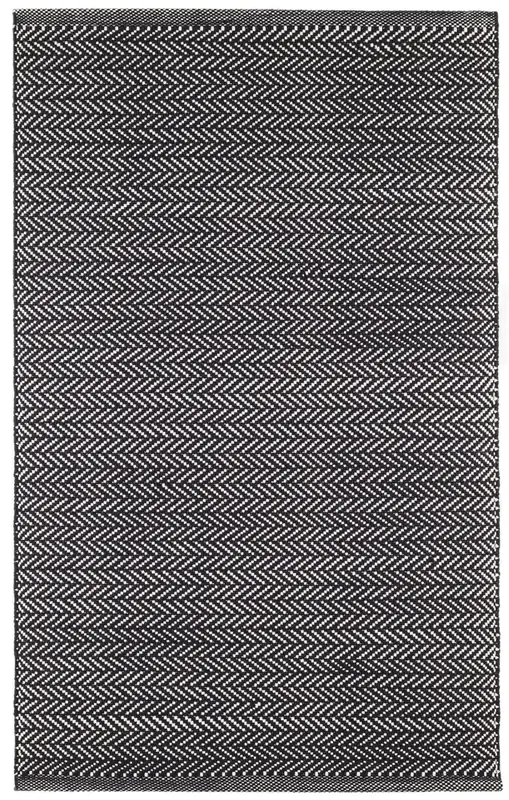 Dash & Albert Herringbone Navy Geometric Accent Rug — view 2