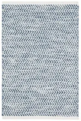 Dash & Albert Herringbone Navy Geometric Accent Rug — view 3