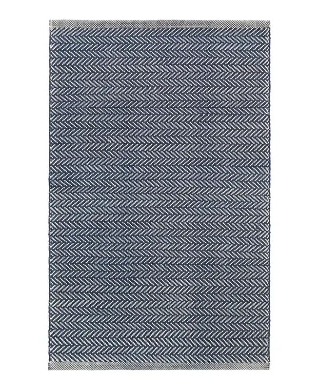 Dash & Albert Herringbone Navy Geometric Accent Rug — view 4