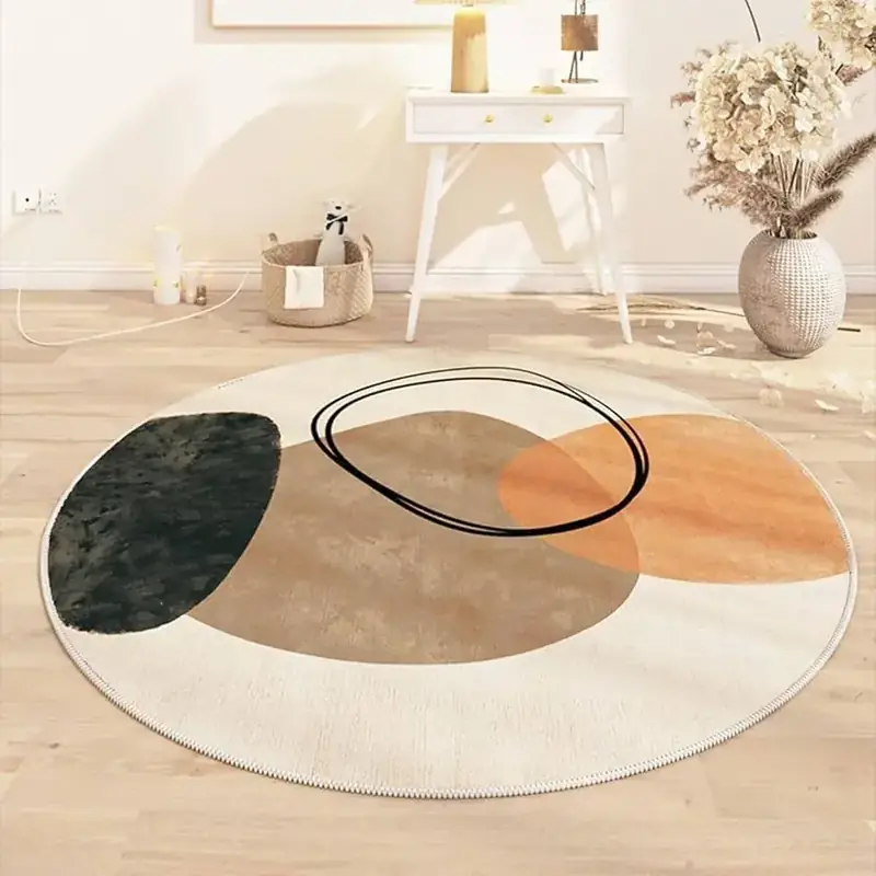 Kozyfly Abstract Round Circle Rug