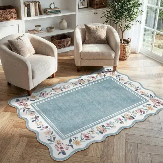 Lahome Floral Ultra-thin Boho Rug — view 3