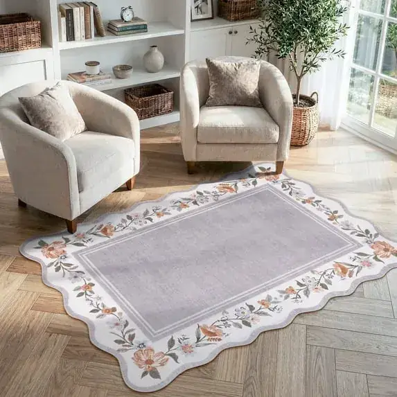 Lahome Floral Ultra-thin Boho Rug — view 4