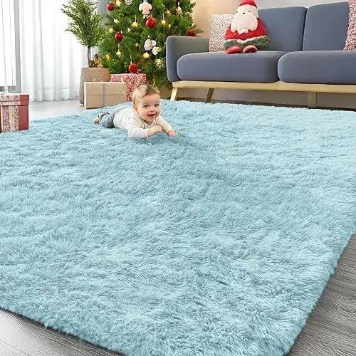 Olanly Fluffy Shaggy Floor Girls 9×12 Rug — view 2