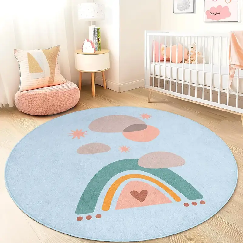 Staruia Rainbow Polka Dot Pink Rug — view 4