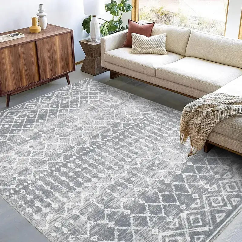 Amoami Boho Cream Moroccan Rug