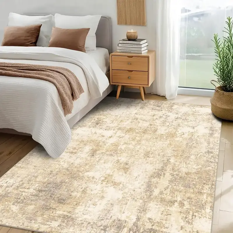 Gent Drizz Abstract Blue Rug — view 2
