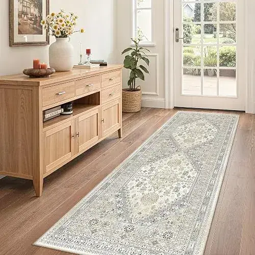Zesthome Ultra-thin Anti Backing Entrance 2.5×8 Blue Rug — view 4