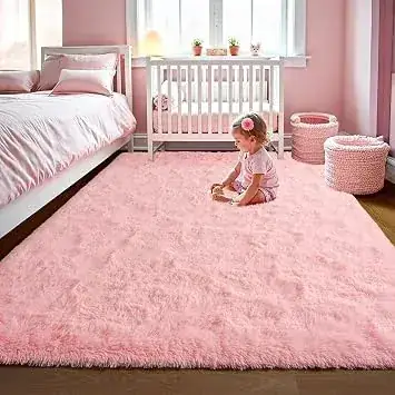 Zesthome Baby Girl Pink Ultra-thin Rug — view 2