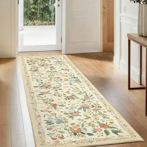 Amada Homefurnishing Floral Beige Rug — view 2