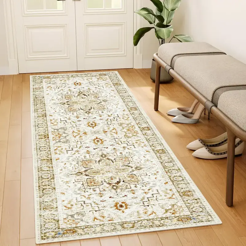 Amada Homefurnishing Floral Beige Rug — view 4