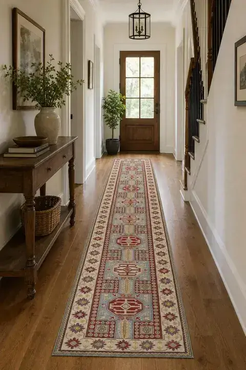 Yamaziot Boho Vintage Rubber Backing 2×10 Rug