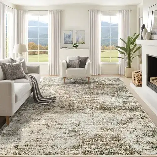 Xluez Abstract Neutral Playroom Rug