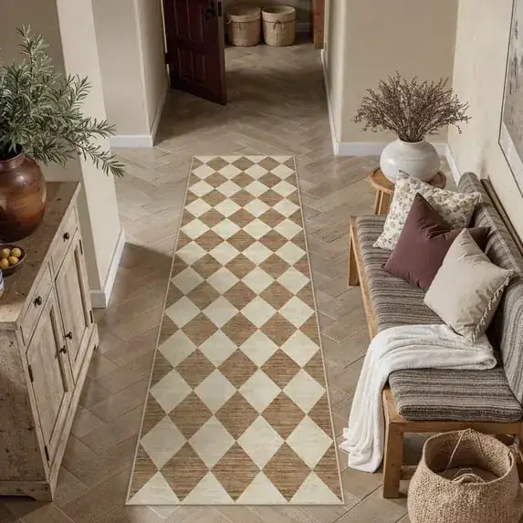 Rugshop Geometric Diamond Cream Rug