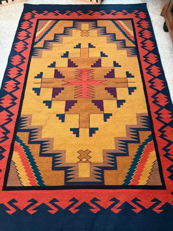 Aquailis Native American Southwestern Vintage Rug