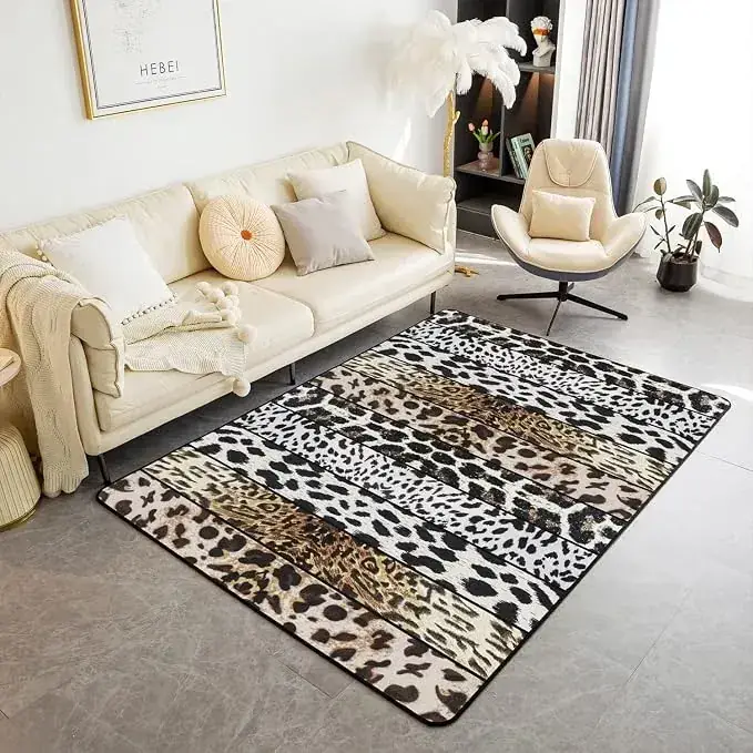 Besblee Animal Print Floral Playroom Rug — view 2