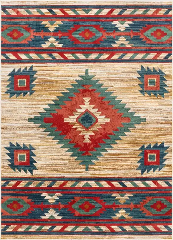Aquailis Southwest Navajo Aztec Tribal 2×3 Rug — view 3