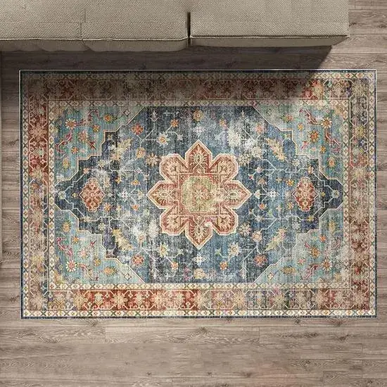 Topruug Oriental Floral Distressed Floor 12×18 Rug — view 2