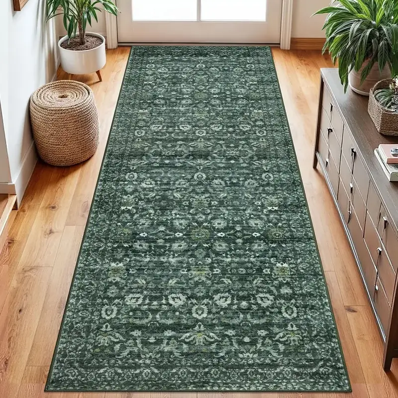 Lansny Forest Green Abstract Rug — view 2