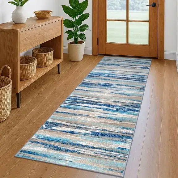 Lansny Forest Green Abstract Rug — view 3
