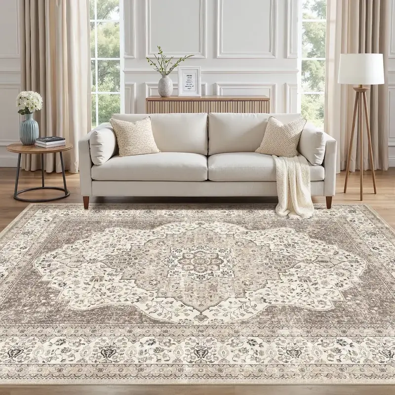 Uermei Boho Vintage Floral Rug — view 2