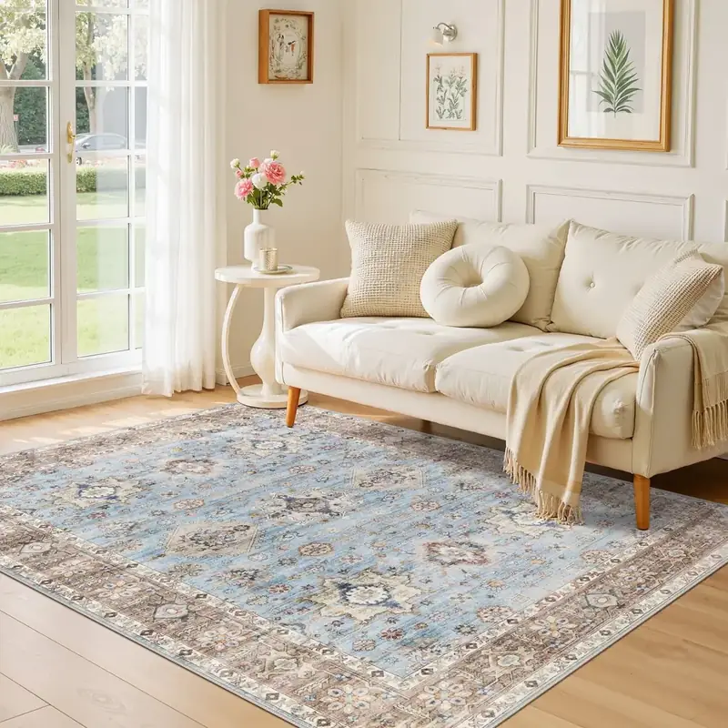 Uermei Boho Vintage Floral Rug — view 3