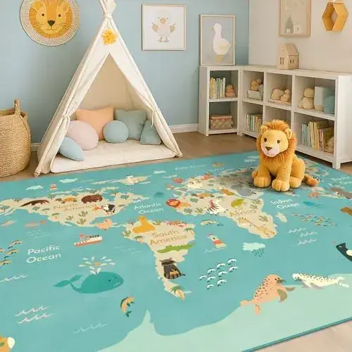 Hazo Haus Playroom Play Preschool Toddlers Rug — view 2