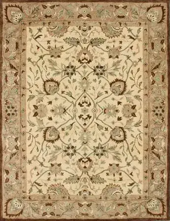 Keydol Faux Wool Vintage Flower 6×9 Green Rug — view 4