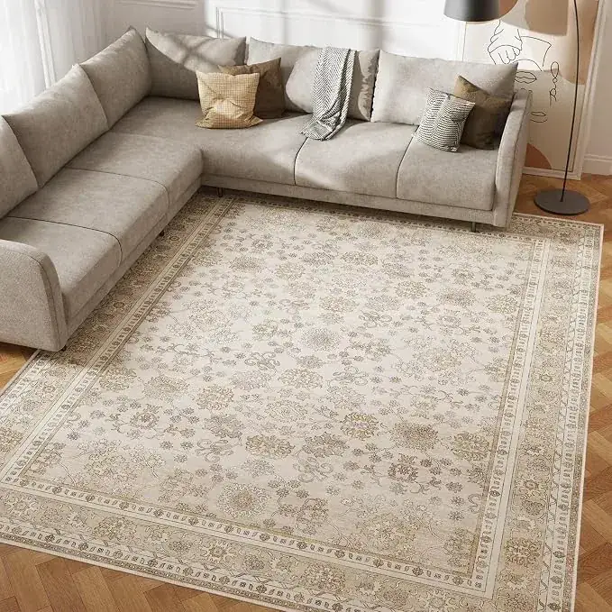 Keydol Faux Wool Vintage Flower 8×10 Rug — view 2