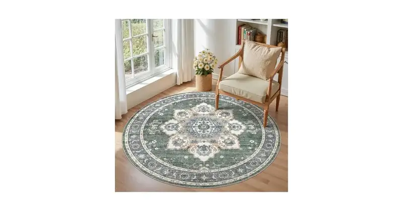 Micgeek Round 5X5 Abstract Foldable Rug