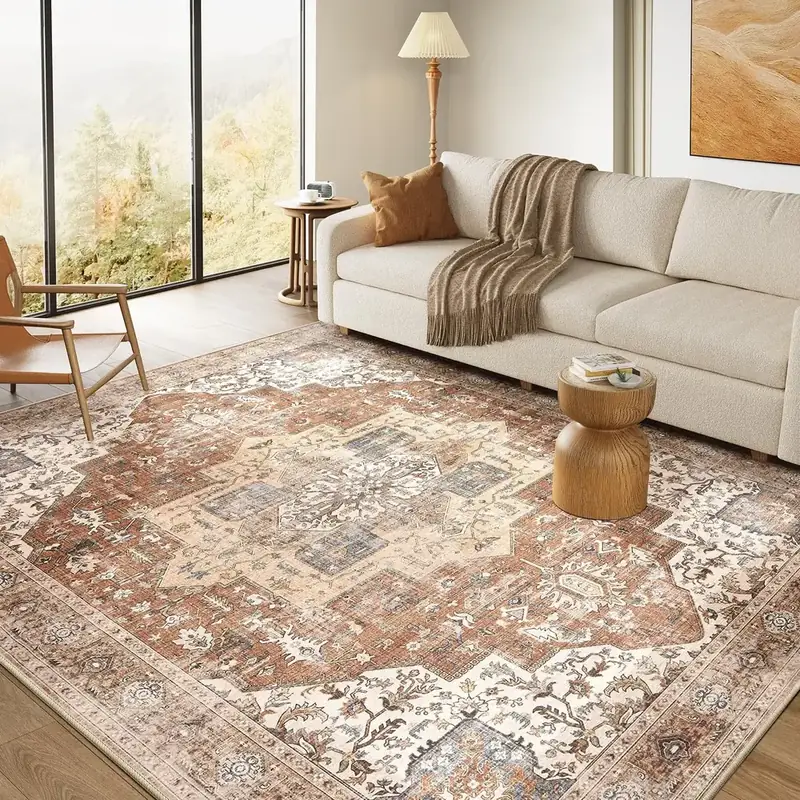 Pmtsns Vintage Retro Medallion Dorm Rug