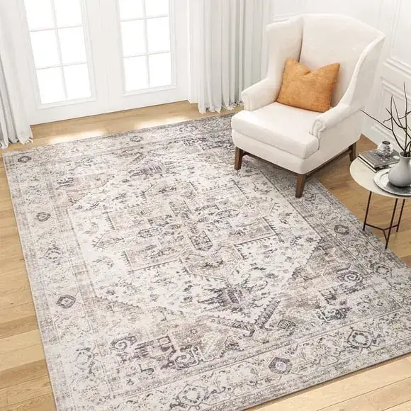 Pmtsns Vintage Retro Medallion Dorm Rug — view 2